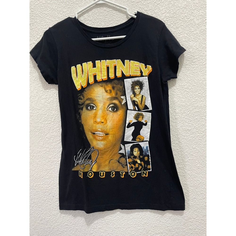 Whitney‎ Houston T Shirt Black Large Graphic Tee Music Pop Legend 2021